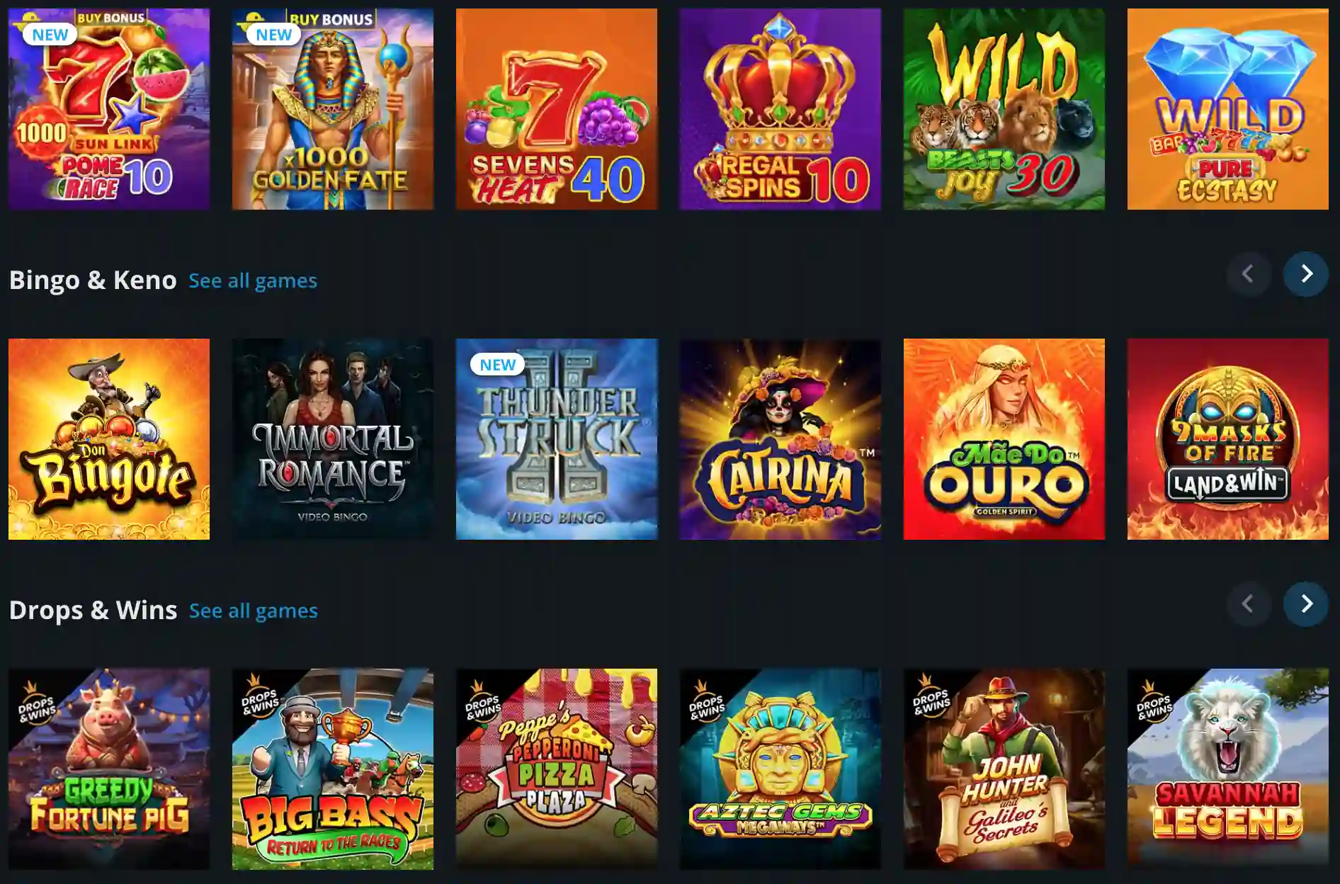 Sportpesagame Kenya jackpot and keno games section